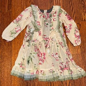 Isobella & Chloe green floral dress - size 4